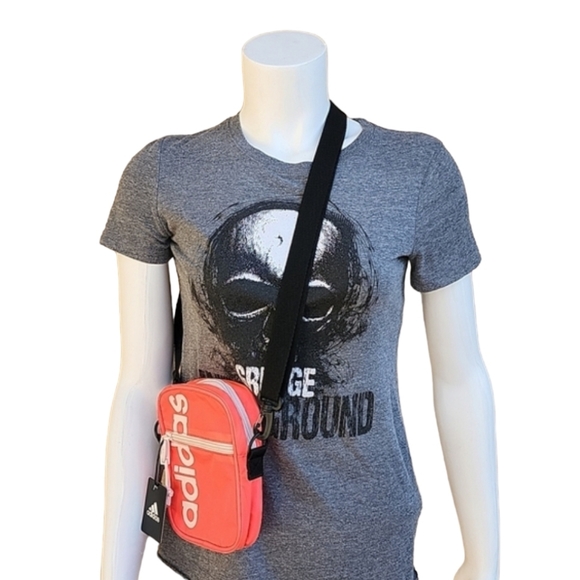 adidas Core Festival Mini Crossbody Bag Travel Running RARE Neon Pink Signal - Picture 12 of 16